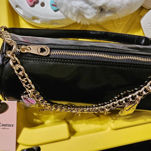 Juicy Couture Exclusive Liquorice Love Comes Softly Shoulder Bag! - Picture 7 of 9